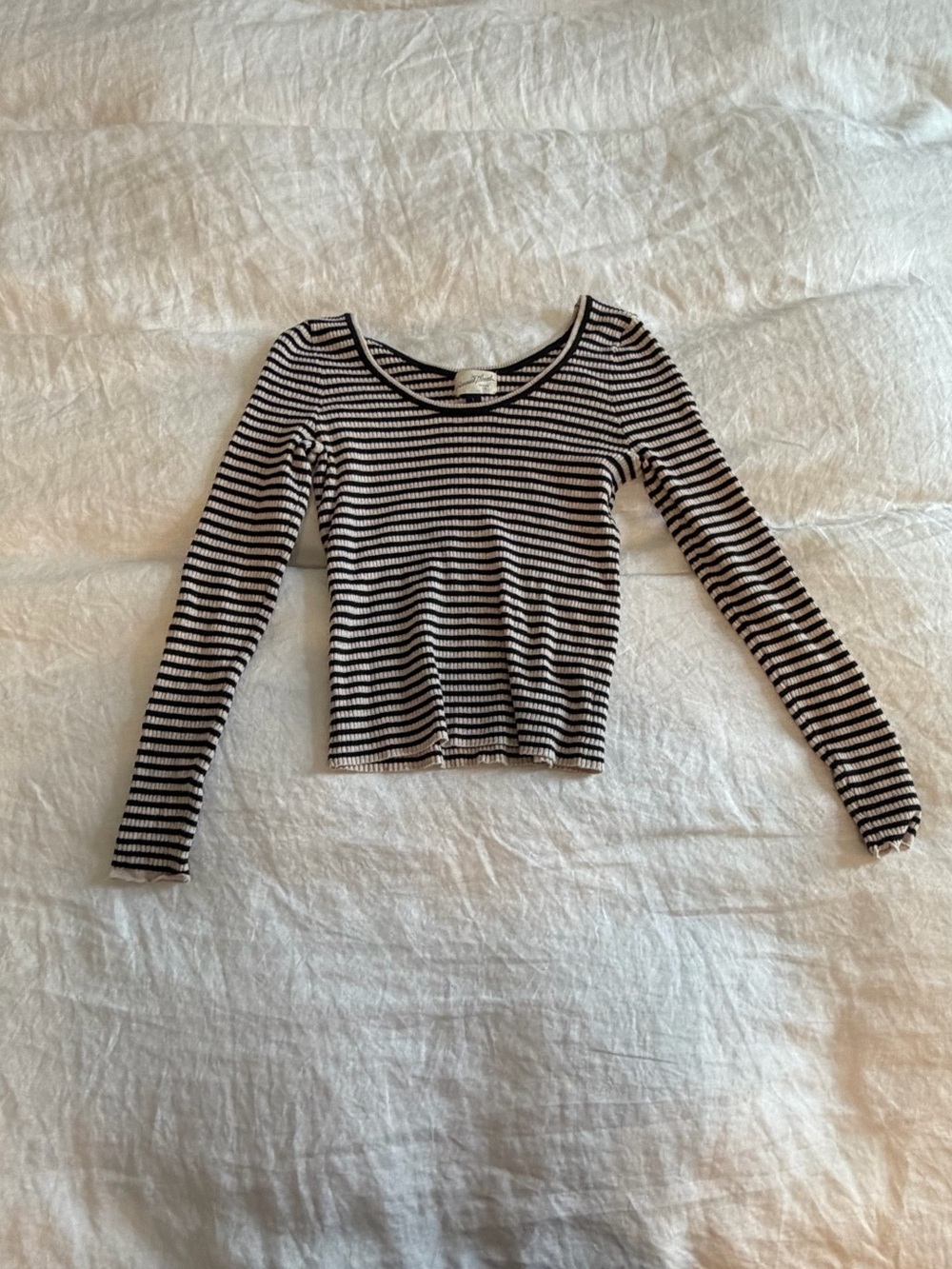 Target Universal Thread Black & White Striped Long Sleeve Top